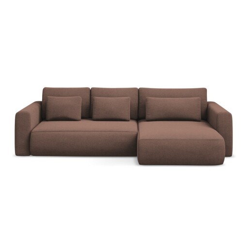 Colțar roz extensibil/cu spațiu de depozitare (cu colț pe partea dreaptă/cu șezlong) Kapua – Makamii