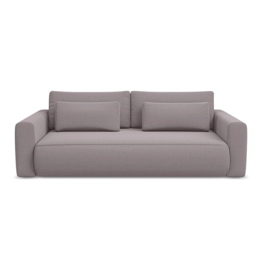 Canapea mov lavandă extensibilă/cu spațiu de depozitare cu tapițerie din catifea 238 cm Kapua – Makamii
