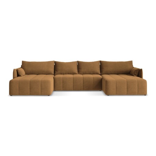 Colțar teracotă extensibil/cu spațiu de depozitare (în formă de "U") Moku – Makamii