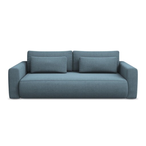 Canapea albastru-deschis extensibilă/cu spațiu de depozitare 238 cm Kapua – Makamii