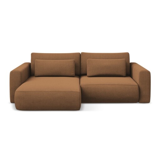 Colțar teracotă extensibil/cu spațiu de depozitare (cu colț pe partea stângă/cu șezlong) Kapua – Makamii