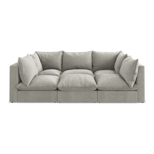 Canapea gri deschis 255 cm Manao – Makamii