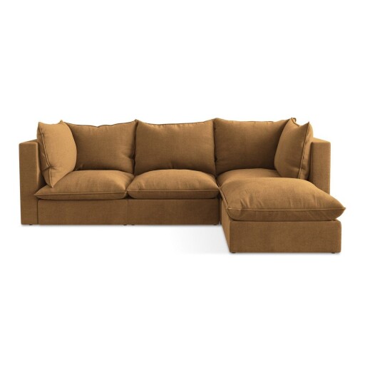 Colțar teracotă (cu colț pe partea dreaptă/cu șezlong) Manao – Makamii