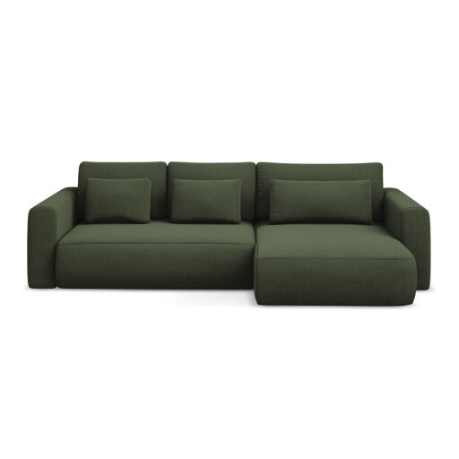 Colțar kaki extensibil/cu spațiu de depozitare (cu colț pe partea dreaptă/cu șezlong) Kapua – Makamii