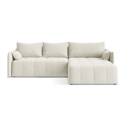 Colțar bej extensibil/cu spațiu de depozitare (cu colț pe partea dreaptă/cu șezlong) Moku – Makamii