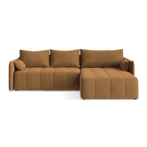 Colțar teracotă extensibil/cu spațiu de depozitare (cu colț pe partea dreaptă/cu șezlong) Moku – Makamii