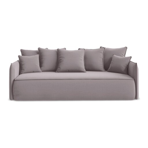 Canapea mov lavandă extensibilă/cu spațiu de depozitare cu tapițerie din catifea 225 cm Hula – Makamii