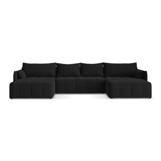 Colțar negru extensibil/cu spațiu de depozitare (în formă de "U") Moku – Makamii