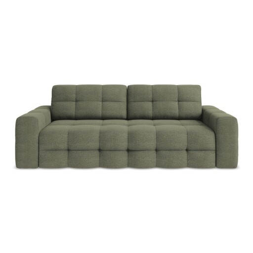 Canapea kaki extensibilă cu tapițerie din țesătură bouclé 255 cm Milu – Makamii