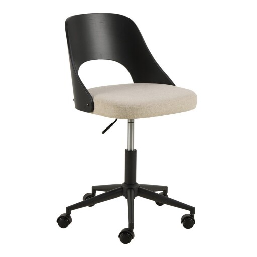 Scaun de birou negru-bej Lucy – Actona