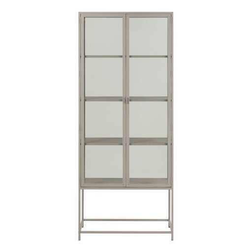 Vitrină gri 77x186x35 cm Seaford – Actona