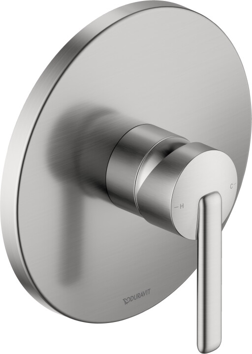 Baterie dus Duravit Balcoon  cu montaj incastrat  necesita corp ingropat  inox periat