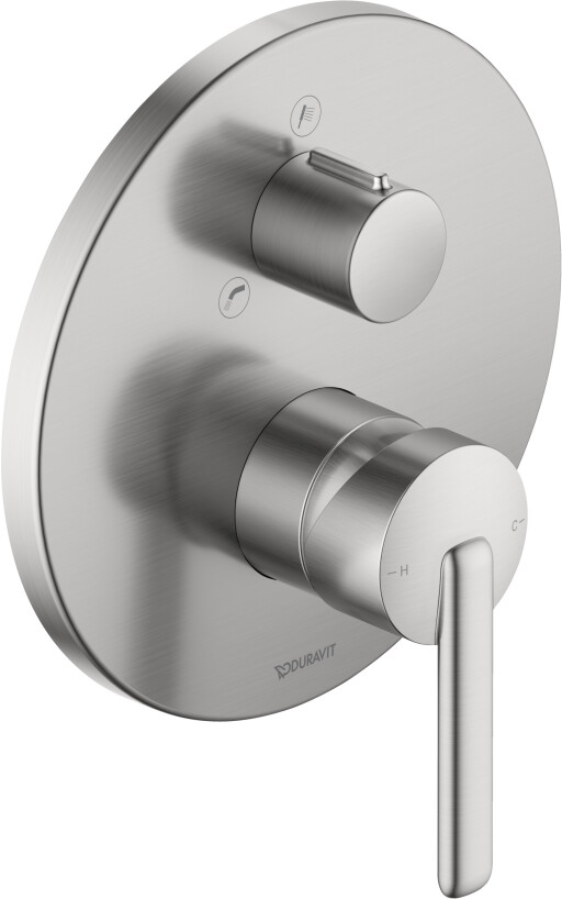 Baterie cada - dus Duravit Balcoon cu montaj incastrat  necesita corp ingropat  inox periat