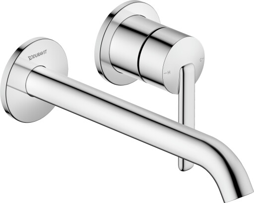 Baterie lavoar Duravit Balcoon de perete  proiectie 221mm  MinusFlow  crom
