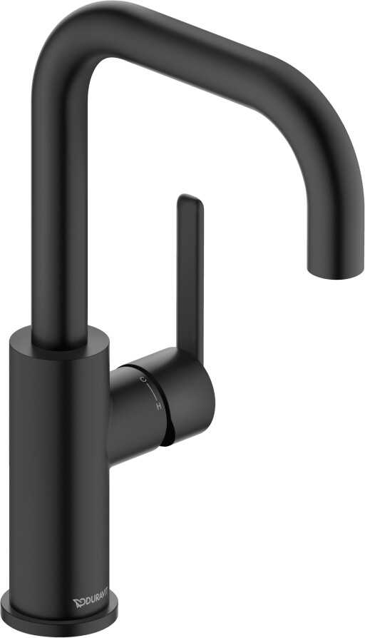 Baterie lavoar Duravit Balcoon  pipa pivotanta  FreshStart  MinusFlow  negru mat