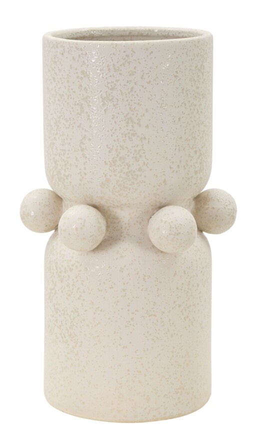 Vaza decorativa Bubbles, Mauro Ferretti, 16x28 cm, ceramica, crem