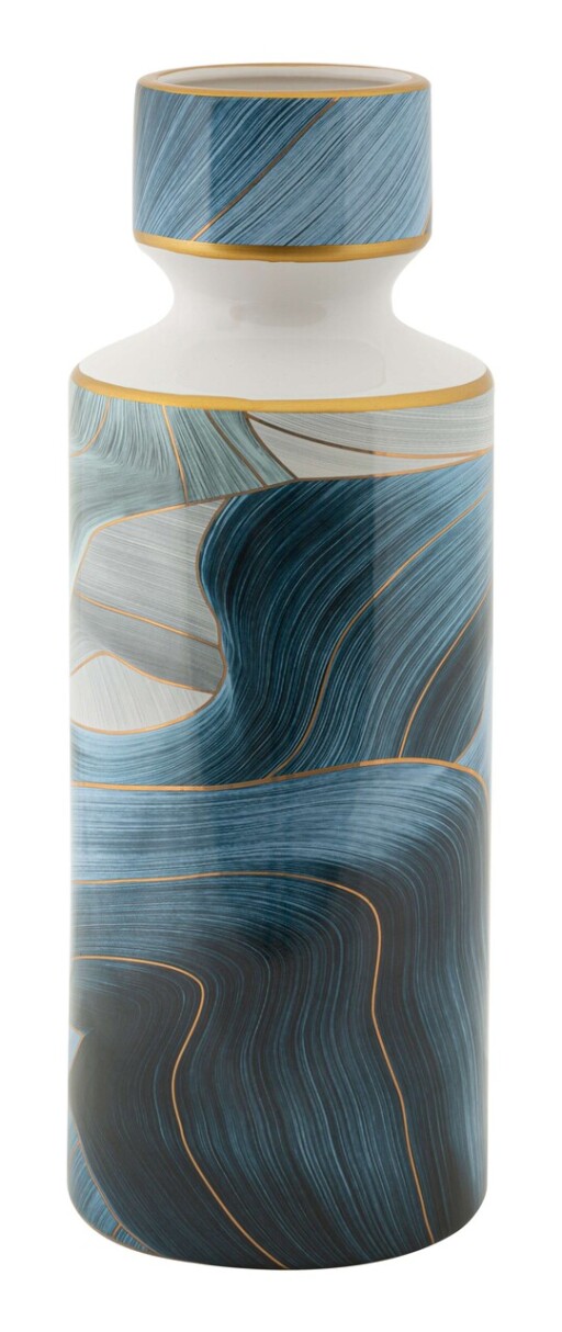 Vas decorativ Elegant Tall, Mauro Ferretti, 14x40 cm, ceramica, multicolor