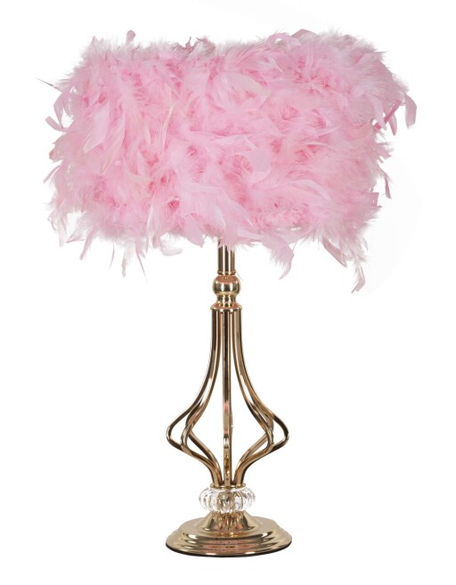 Lampa de masa Tarty, Mauro Ferretti, 1 x E27, 40W, 25x54 cm, fier, roz/alb