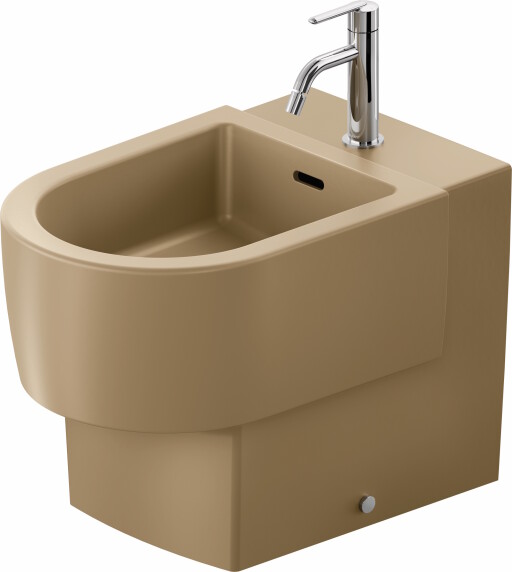 Bideu Duravit Balcoon 37x57cm  ventil pop-up cu capac ceramic  DuraShield  terra mat
