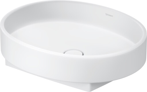 Lavoar tip bol Duravit Balcoon 55x45cm  fara orificiu baterie  fara preaplin  DuraShield  alb mat