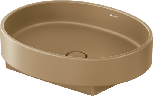 Lavoar tip bol Duravit Balcoon 55x45cm  fara orificiu baterie  fara preaplin  DuraShield  terra mat