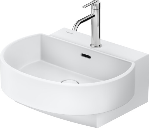 Lavoar Duravit Balcoon 55x48cm  ventil click-clack cu capac ceramic  DuraShield  alb mat