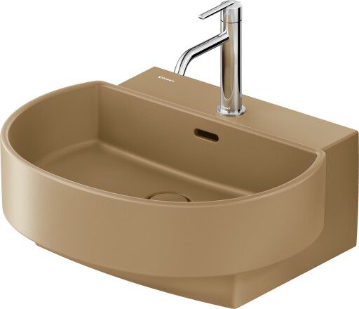 Lavoar Duravit Balcoon 55x48cm  ventil click-clack cu capac ceramic  DuraShield  terra mat