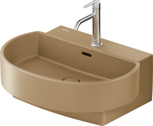Lavoar Duravit Balcoon 60x48cm  ventil click-clack cu capac ceramic  DuraShield  terra mat