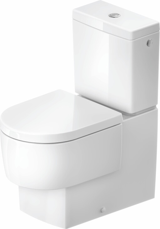 Vas wc pe pardoseala Duravit Balcoon Rimless 37x65cm  back-to-wall  DuraShield  alb