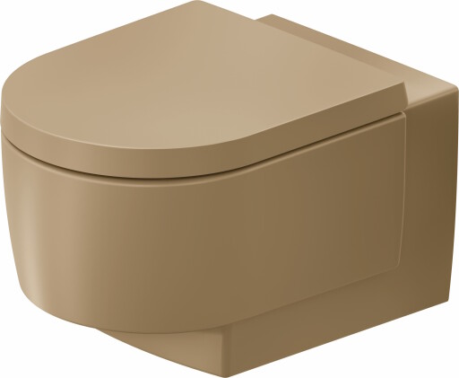 Vas wc suspendat Duravit Balcoon 37x54cm  Rimless  DuraShield  terra mat