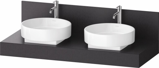 Consola pentru lavoar Duravit Balcoon Mineral 130cm  cu doua decupaje  lava mat