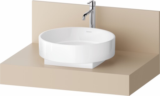 Consola pentru lavoar Duravit Balcoon Decor 80cm  cu un decupaj  sand beige mat