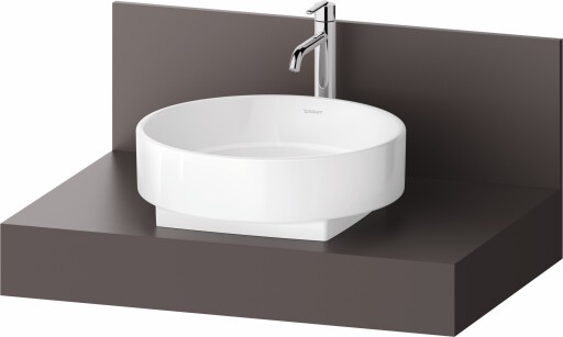 Consola pentru lavoar Duravit Balcoon Decor 80cm  cu un decupaj  maro mat