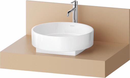 Consola pentru lavoar Duravit Balcoon Decor 80cm  cu un decupaj  terraccino mat