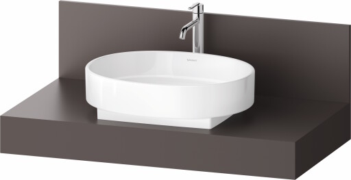 Consola pentru lavoar Duravit Balcoon Decor 100cm  cu un decupaj  maro mat
