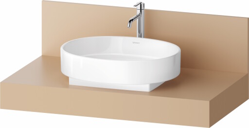 Consola pentru lavoar Duravit Balcoon Decor 100cm  cu un decupaj  terraccino mat
