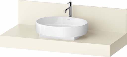 Consola pentru lavoar Duravit Balcoon Decor 120cm  cu un decupaj  ivory mat