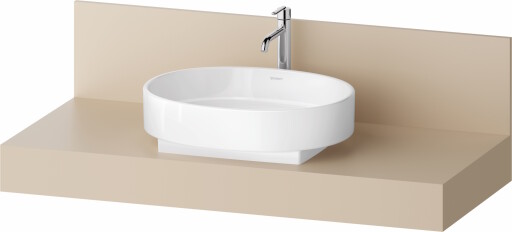 Consola pentru lavoar Duravit Balcoon Decor 120cm  cu un decupaj  sand beige mat