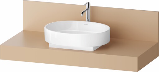 Consola pentru lavoar Duravit Balcoon Decor 120cm  cu un decupaj  terraccino mat