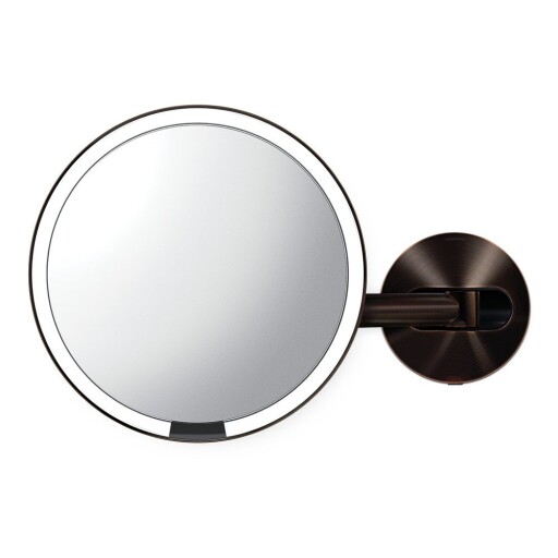 Oglindă de perete/cosmetică (5x) cu led/de mărire ø 20 cm Sensor – simplehuman