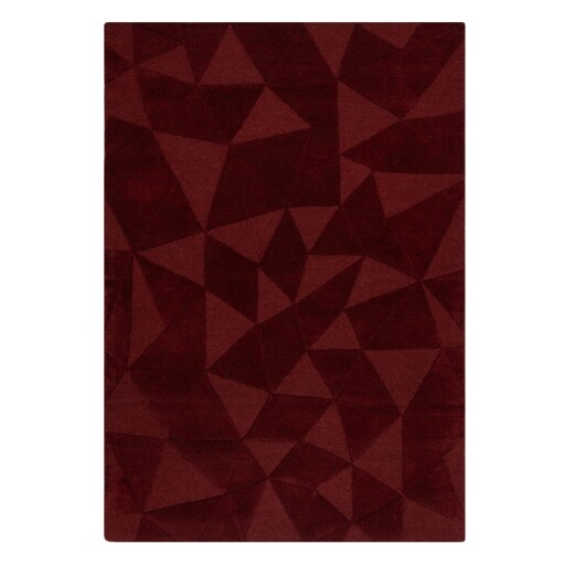 Covor burgundy țesut manual din lână 120x170 cm Shard Red – Flair Rugs