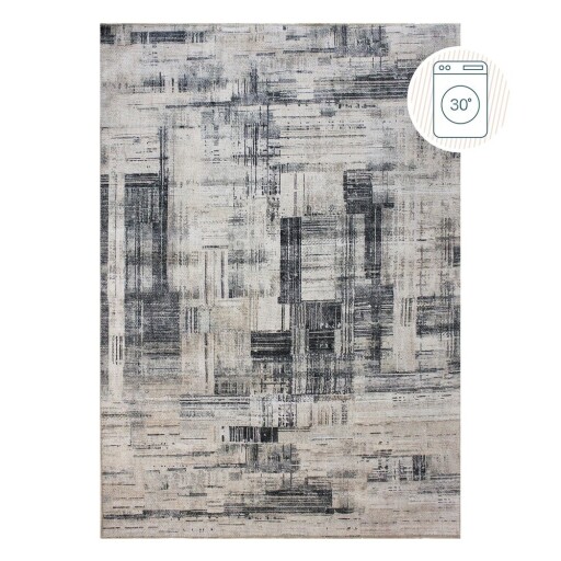 Covor gri lavabil 115x170 cm Silas Abstract – Flair Rugs