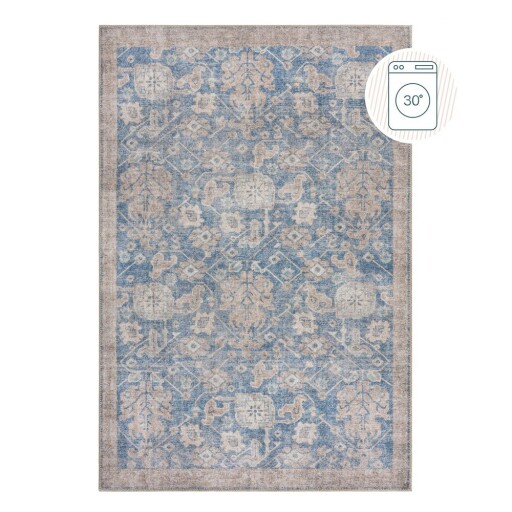 Covor albastru lavabil 115x170 cm Orelia Global – Flair Rugs