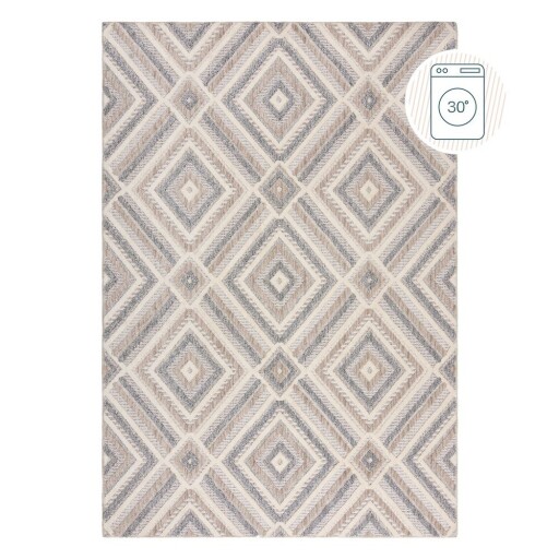 Covor grej lavabil 194x290 cm Beckett – Flair Rugs
