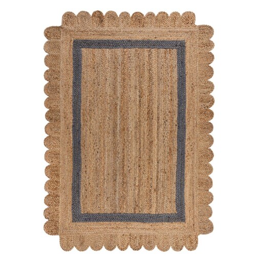 Covor gri/în culoare naturală țesut manual din iută 120x170 cm Grace Grey – Flair Rugs