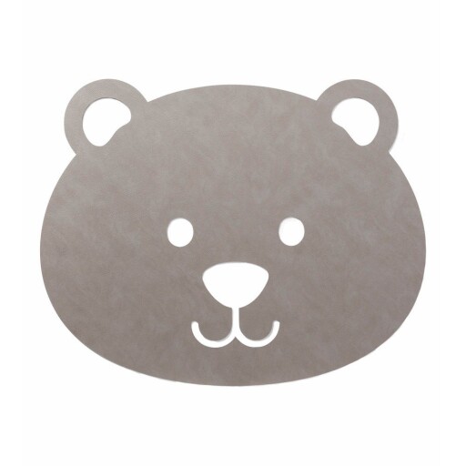Covor pentru copii grej țesut manual din piele ecologică 111,5x140 cm Bear XXXL Cloud – LIND DNA