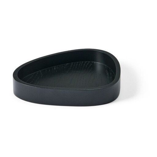 Cutie de depozitare neagră din lemn, decorativă 18x16x3 cm Curve M – LIND DNA