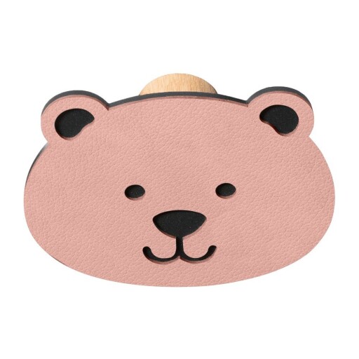 Cârlig roz de montat pe perete din oțel Bear Dot Nupo – LIND DNA