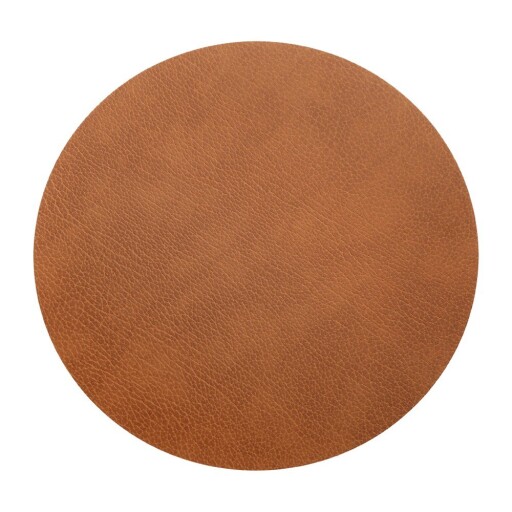 Covor din piele maro coniac Circle XXXL Bull – LIND DNA