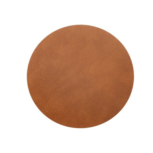 Covor din piele maro coniac Circle XXXL Bull – LIND DNA